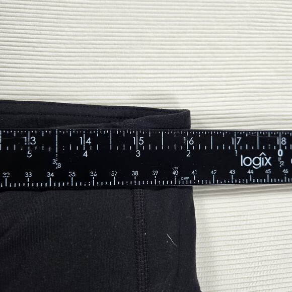 Athleta Mid Rise Vegan Gleam Tight 2.0 Faux Black Leather Leggings Size Large T - Picture 4 of 7